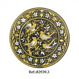 Damascene Cardinal's Roost Collectible Dish