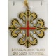 Damascene Templar Knight Caltrava Cross Pendant