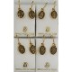 Damascene Gold Geometric Oval Earrings style 2123