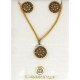 Damascene Gold Star Earrings and Necklace Style 3433