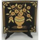 Damascene Gold Flower Square Decorative Plate