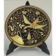 Damascene Gold Bird Round Decor Plate Design 7