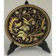Damascene Gold Bird Round Decor Plate Design 4