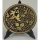 Damascene Gold Bird Round Decor Plate Design 2