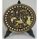 Damascene Gold Bird Round Decor Plate Design 1