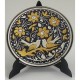 Damascene Silver and Gold Bird Round Decor Plate 4