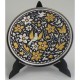 Damascene Silver and Gold Bird Round Decor Plate 2