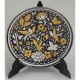 Damascene Silver and Gold Bird Round Decor Plate 1
