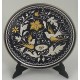 Damascene Gold Silver Bird Round Decor Plate 4