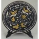 Damascene Gold Silver Bird Round Decor Plate 3
