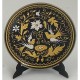 Damascene Gold Silver Bird Round Decorative Plate 4