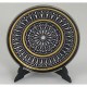 Damascene Gold Silver Geometric Round Decor Plate 2
