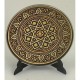 Damascene Gold Geometric Round Decor Plate 14