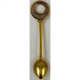 Damascene Gold David Star Decorative Spoon 8585