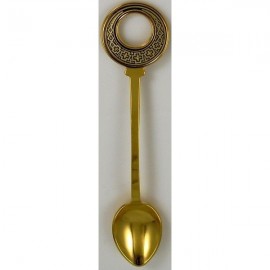 Damascene Gold Geometric Decorative Spoon 8585