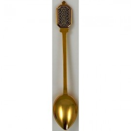 Damascene Gold David Star Decorative Spoon 8584