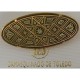 Damascene Gold Geometric Oval Brooch style 2231