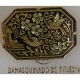 Damascene Gold Bird Octagon Brooch style 2233