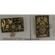 Damascene Gold Bird Rectangle Brooch style 2235