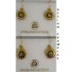 Damascene Gold Bird Round Drop Earrings