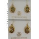 Damascene Gold Geometric Oval Drop Earrings style 8105