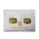 Damascene Gold Bird Earrings 11x9mm