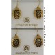  Damascene Gold Bird Rectangle Drop Earrings style 8107