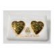 Damascene Gold Earrings 15mm Heart