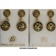 Damascene Gold Bird Round Stud Drop Earrings
