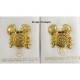 Damascene Gold Cancer the Crab Zodiac Pin