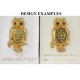 Damascene Gold Owl Animal Pin