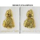 Damascene Gold Rabbit Animal Pin