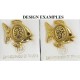 Damascene Gold Fish Animal Pin