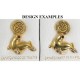 Damascene Gold Seal Animal Pin