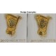 Damascene Gold Harp Musical Instrument Pin