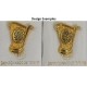 Damascene Gold Harp Musical Instrument Pin