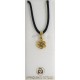 Damascene Gold Geometric Flower Pendant