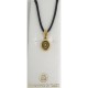 Damascene Gold Geometric Oval Pendant style 8204