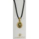 Damascene Gold Flower Oval Pendant