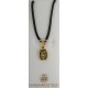 Damascene Gold Bird Rectangle Pendant