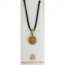 Damascene Gold Star Round Pendant style 8214