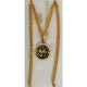 Damascene Gold Bird Round Pendant style 2280