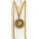 Damascene Gold Bird Round Pendant style 3344