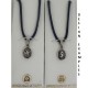Damascene Silver Bird Oval Pendant
