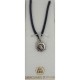 Damascene Silver Bird Round Pendant