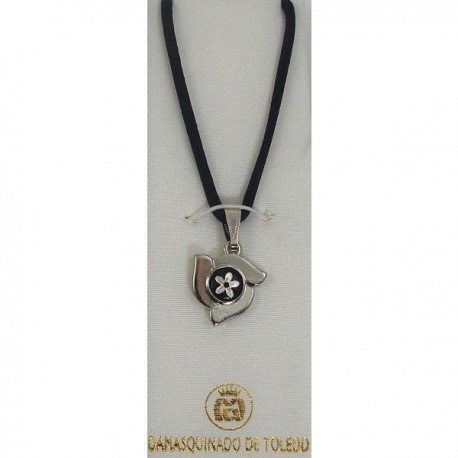 Damascene Silver Flower Pendant style 9211