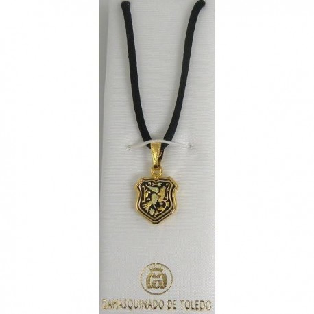 Damascene Gold Bird Shield Pendant