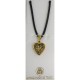 Damascene Gold Bird Heart Pendant