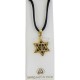 Damascene Gold Menorah Star of David Pendant