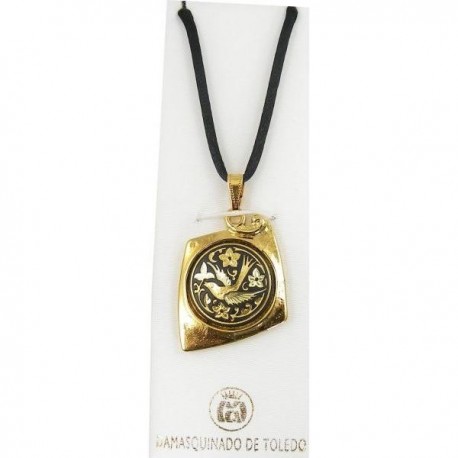 Damascene Gold Bird Kite Pendant